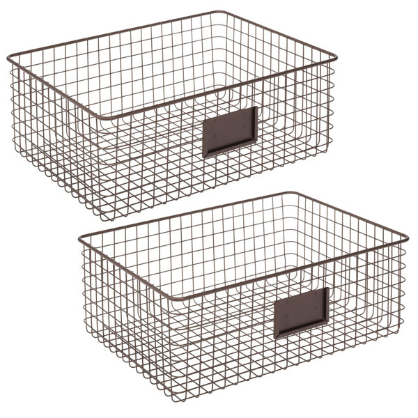 Rebrilliant Kitchen Storage Metal Basket Set Wayfair Canada